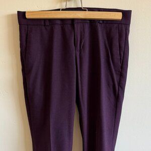 Banana Republic Sloan Slim Ankle Pants | Deep Plum/Purple Trousers | Size 00P